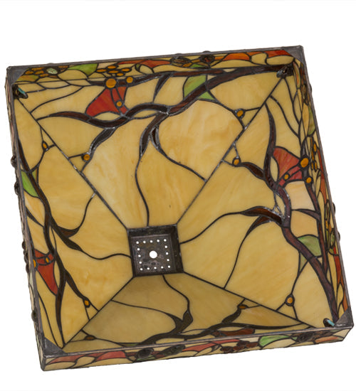 Meyda Lighting Woodland Berries 22" Multi-Colored Shade Glass