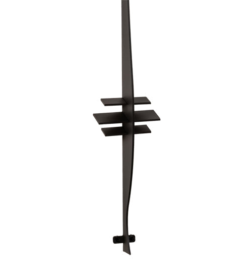Meyda Lighting Zaira 7" Blackwash Wall Sconce With Silver Mica Shade Glass