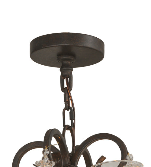 Meyda Lighting Zola 49" 12-Light 2-Tier Cajun Spice Chandelier With Clear Shade Glass