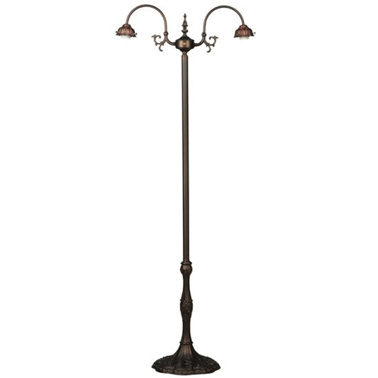 Meyda Tiffany Capri 56" 2-Light Mahogany Bronze Floor Lamp Base