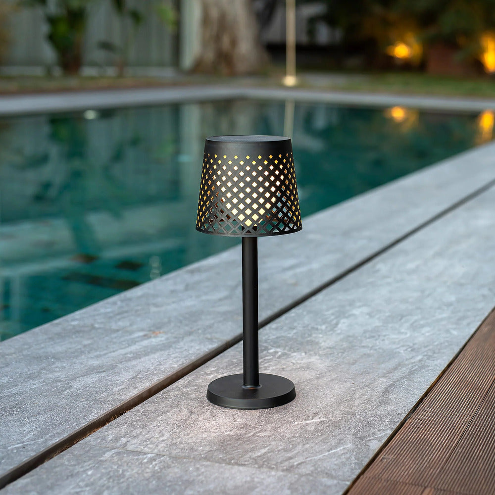 New Garden 80 Lumen Black Greta Solar & Rechargeable Landscape Light