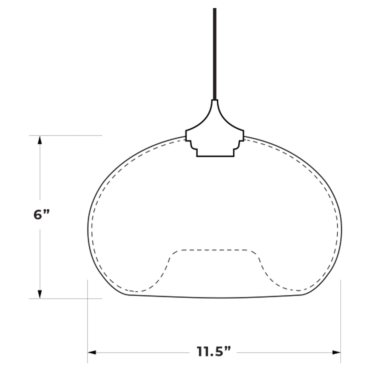 Niche Modern Aurora 12" Dimmable Incandescent Pendant Light With Gray Glass Shade