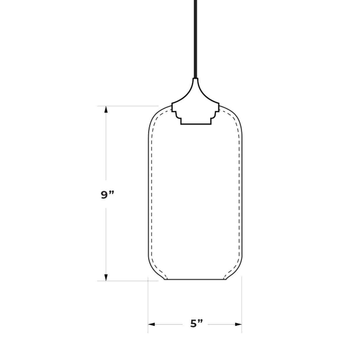 Niche Modern Helio 5" Dimmable Incandescent Pendant Light With Sapphire Glass Shade