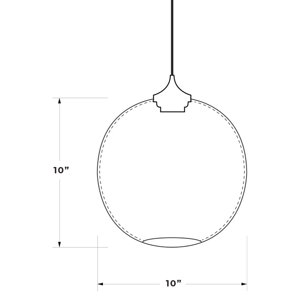 Niche Modern Solitaire 10" Dimmable LED Edison Bulb Pendant Light With Smoke Glass Shade