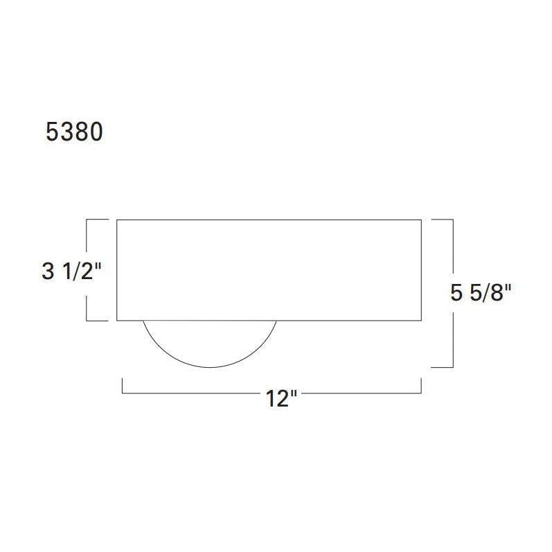 Norwell Lighting Centric 6" x 12" -Light Grained Gray LED Flush Mount With Glass Diffuser
