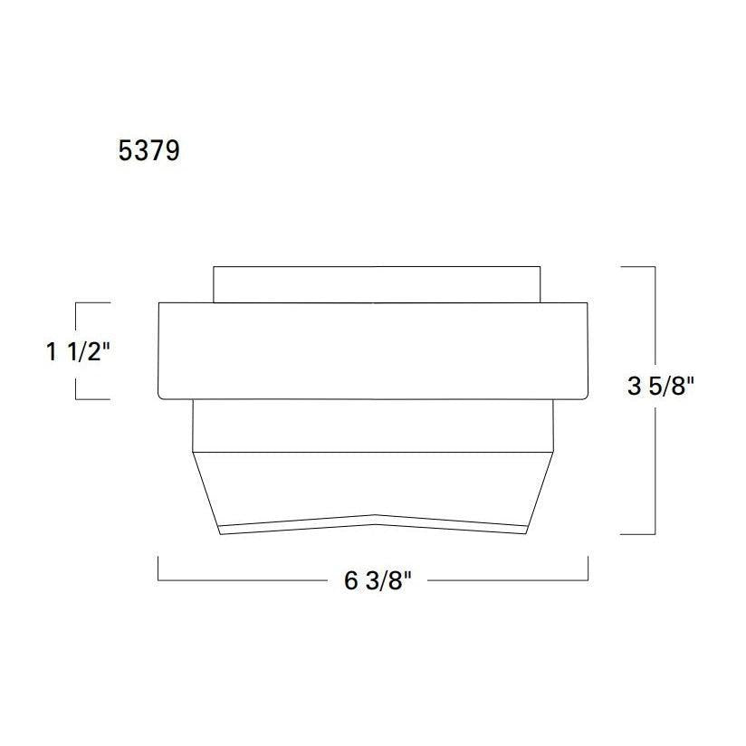Norwell Lighting Crystal 4" x 6" -Light Brushed Nickel/Satin Brass Mini LED Flush Mount With Clear Glass Crystal Diffuser