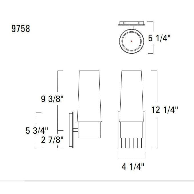 Norwell Lighting Icycle 12" x 4" 1-Light Chrome Vanity Wall Sconce With Clear Frosted Diffuser
