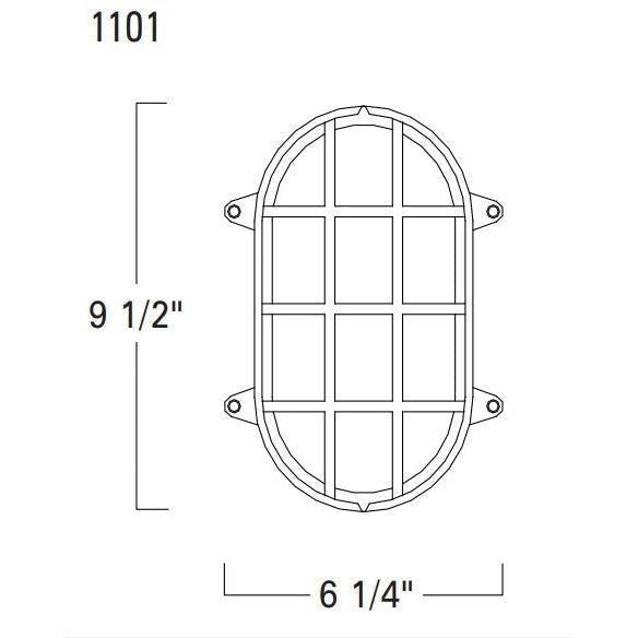 Norwell Lighting Mariner 10" x 6" 1-Light Oval Chome Outdoor Wall Light With Frosted Glass Diffuser