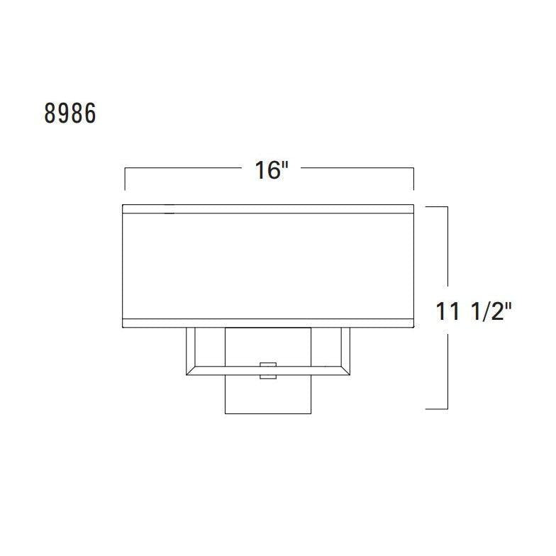 Norwell Lighting Maxwell 11" x 4" 2-Light Polished Nickel Wall Sconce