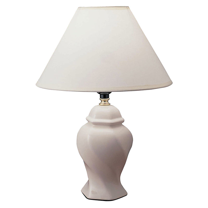 Ore International 13"H Ceramic Table Lamp In Ivory
