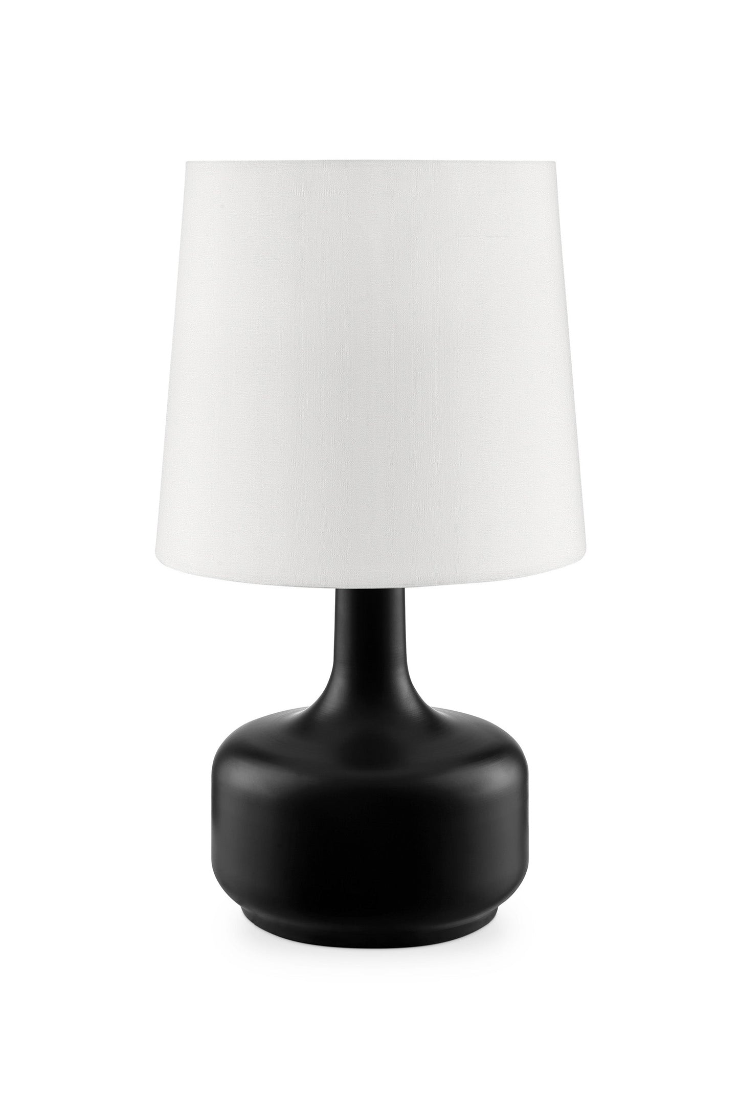 Ore International 17"H Cheru Powder Black Mid-Century Modern Touch On Metal Table Lamp