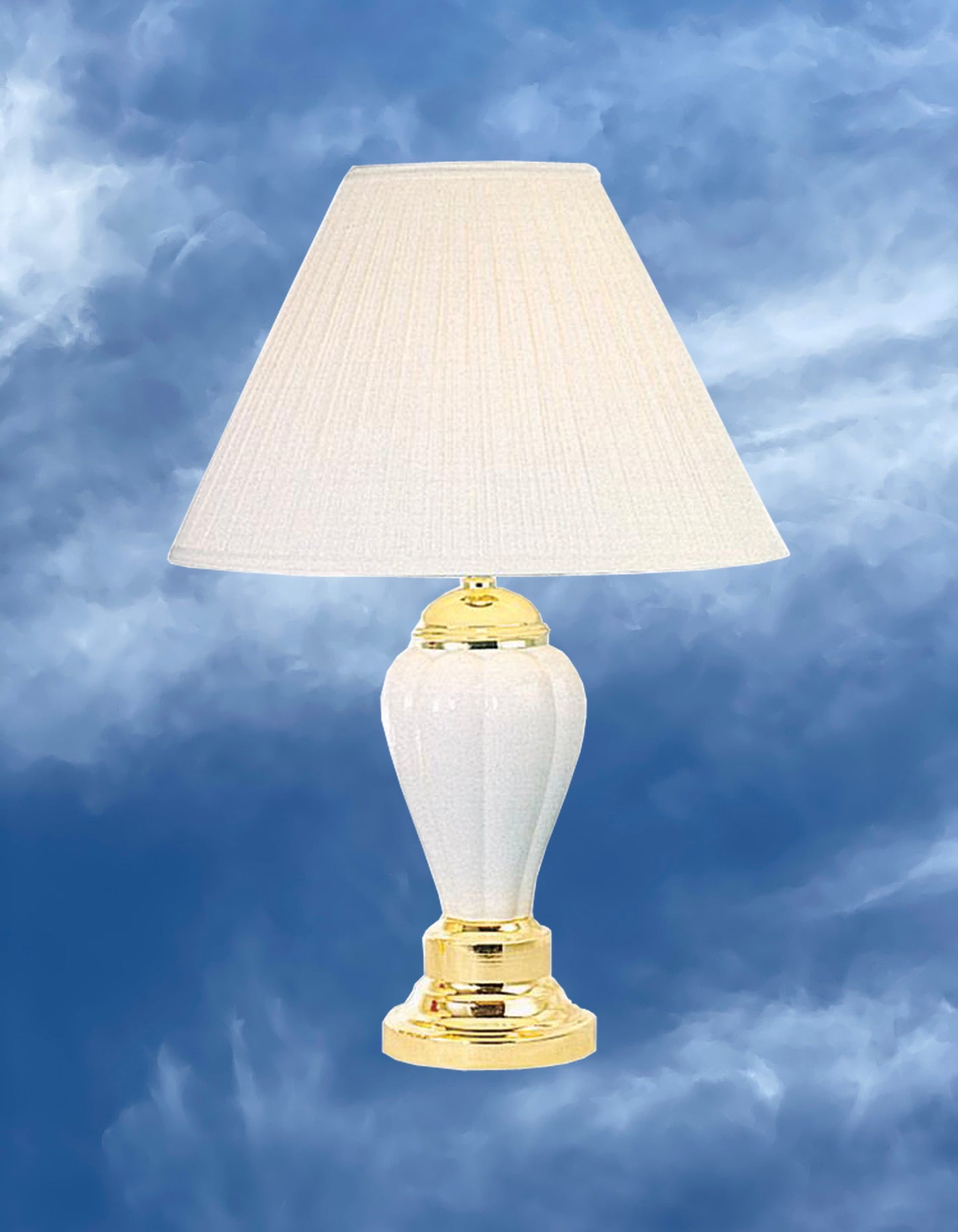 Ore International 27"H Ceramic Table Lamp In Ivory
