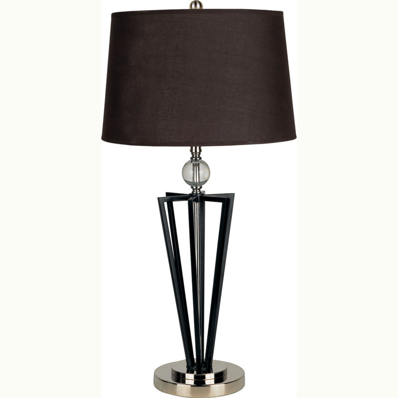 Ore International 28"H Crystal Ball Table Lamp In Black