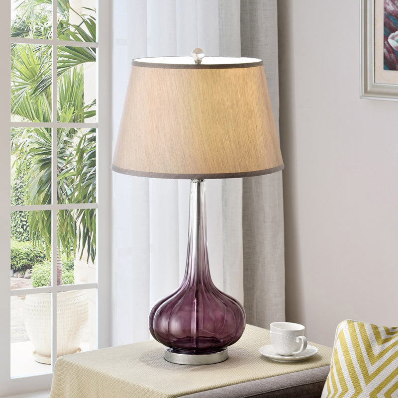 Ore International 30"H Mulberry Glass Table Lamp