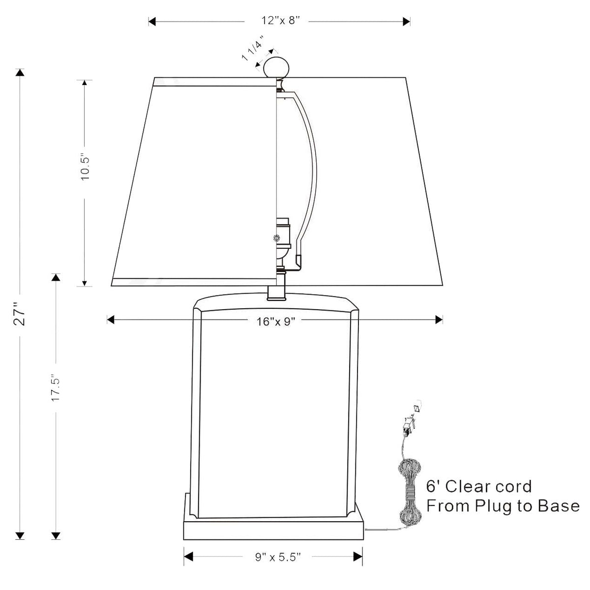 Port 68 Venezia Rhubarb Table Lamp with White Empire Softback Shade