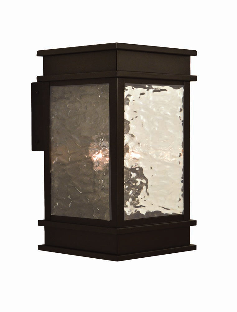 Arroyo Craftsman Rochester 12" Satin Black High Wall Mount With Aerolite Glass