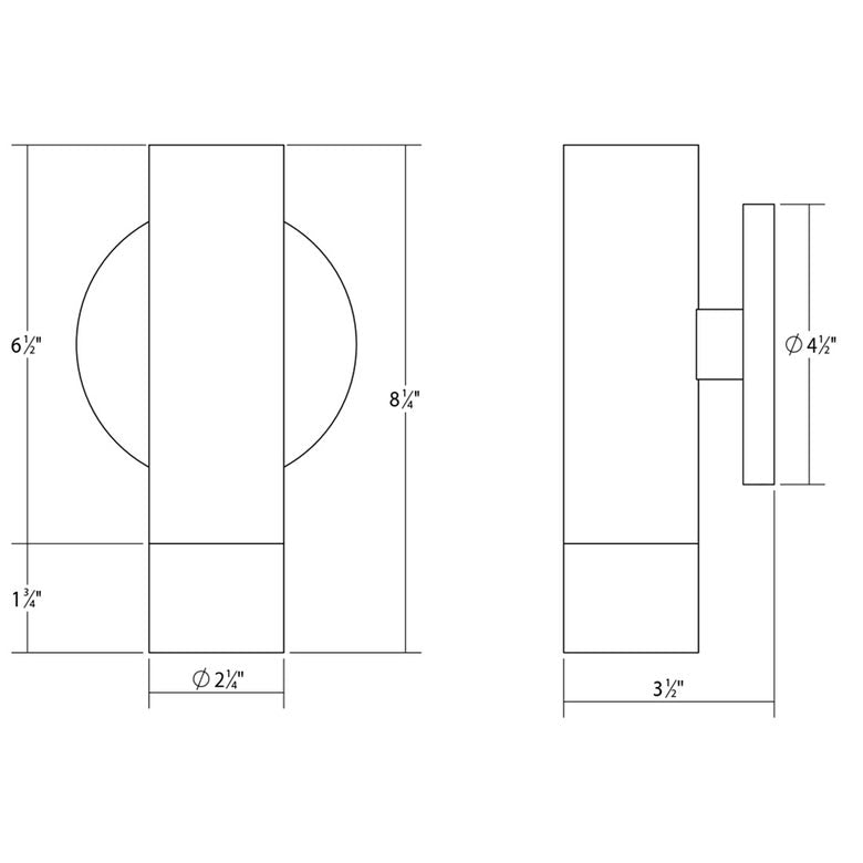 SONNEMAN ALC 2" One Sided 1-Light Satin Nickel 25 Narrow Flood Lens Aluminum Shade Snoot Trim Wall Sconce