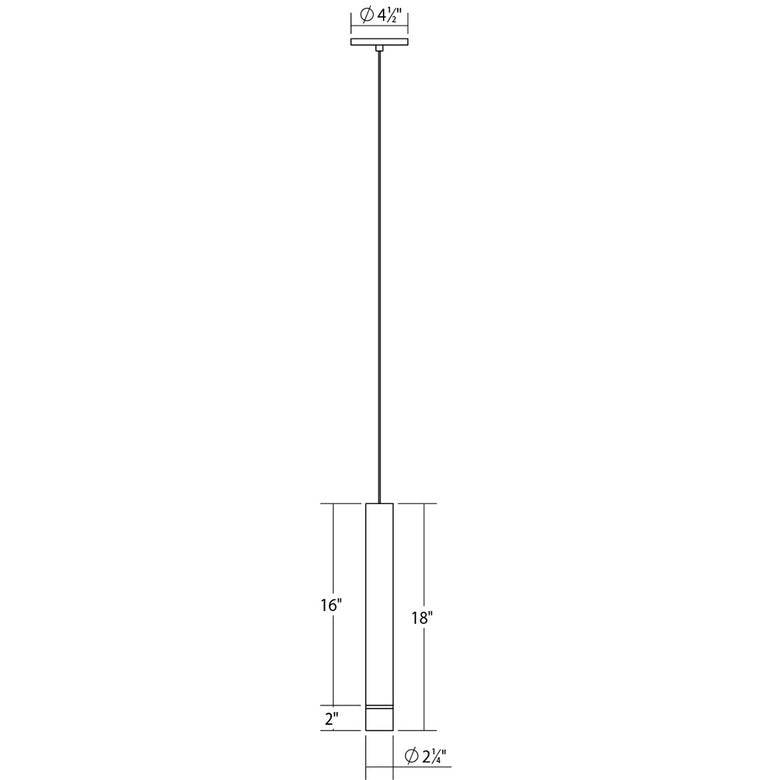 SONNEMAN ALC 2" Tall 1-Light LED Satin Black Etched Glass Shade Pendant Light