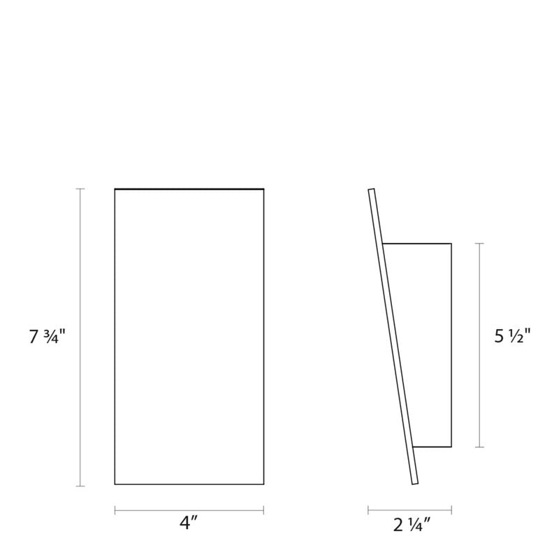 SONNEMAN Angled Plane Integral LED Textured White Aluminum Shade Narrow Wall Sconce