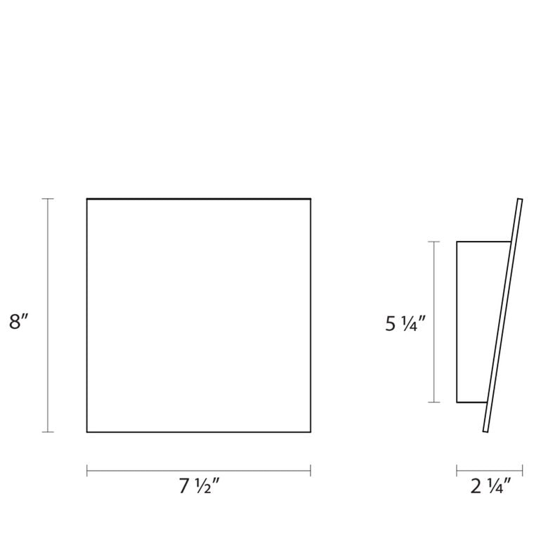 SONNEMAN Angled Plane Integral LED Textured White Aluminum Shade Wall Sconce