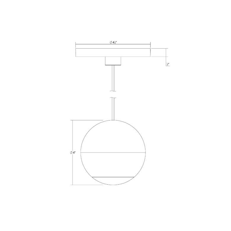 SONNEMAN Hemisphere 1-Light LED Natural Anodized Clear Acrylic Shade Pendant Light