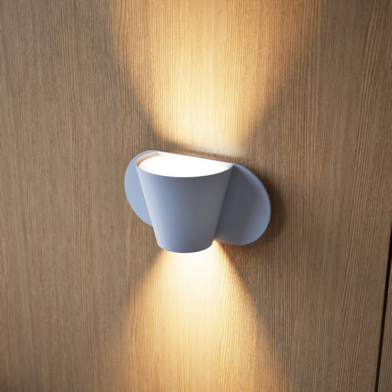 SONNEMAN Kaliko 1-Light LED Textured White Aluminum Shade Wall Sconce