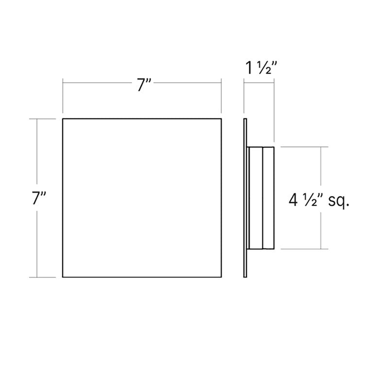 SONNEMAN LP 1-Light LED Square Shape Textured White Aluminum Shade Wall Sconce