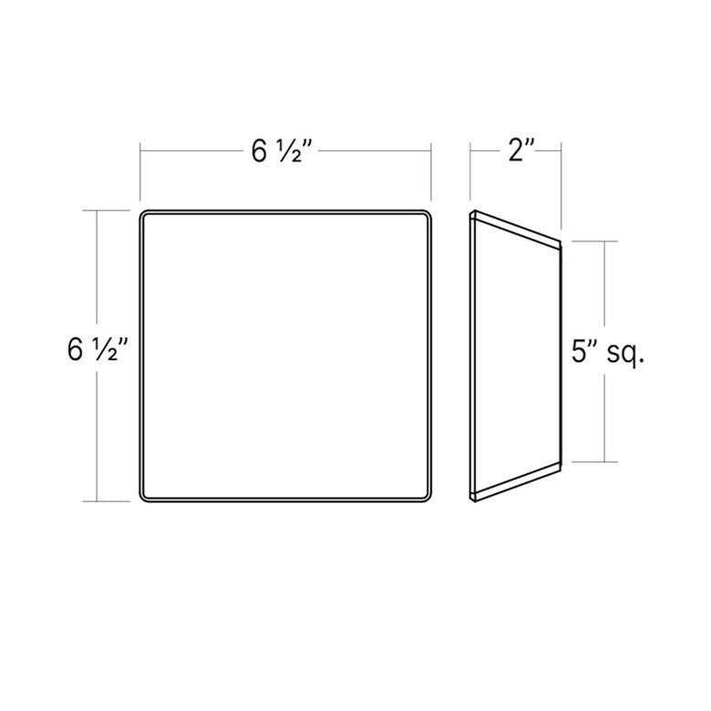 SONNEMAN Mist 1-Light LED Textured White Amber Etched Glass Diffuser Shade Square Wall Sconce