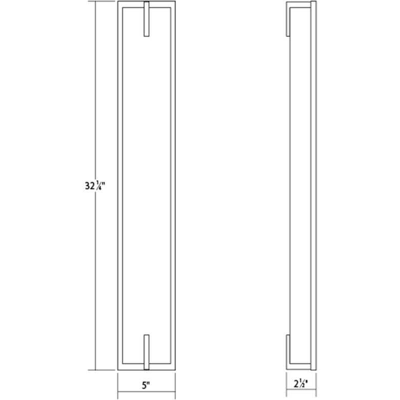 SONNEMAN New Edge 32" 1-Light LED Satin Nickel White Etched Glass Shade Vanity Bath Bar Lighting