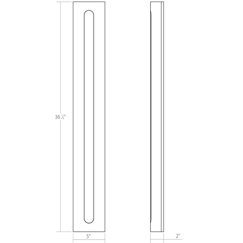 SONNEMAN Porta 36" 1-Light LED Textured White Optical Acrylic Shade Wall Sconce