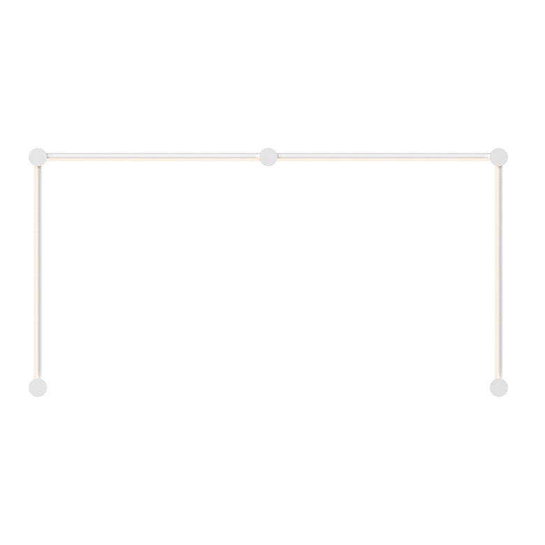 SONNEMAN Purolinear 360 24" 4-Light LED Satin White Double N Shape Optical Acrylic Shade Wall Bar Lighting