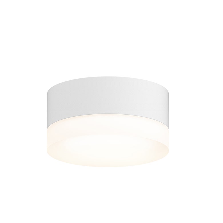 SONNEMAN Reals 1-Light LED Textured White Cylinder Lens Type Surface Flush Mount Lighting