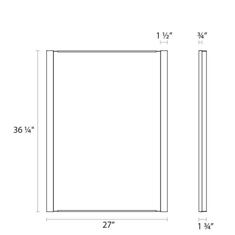 SONNEMAN Slim Vertical 2-Light LED Polished Chrome Optical Acrylic Shade Vanity LED Mirror Kit