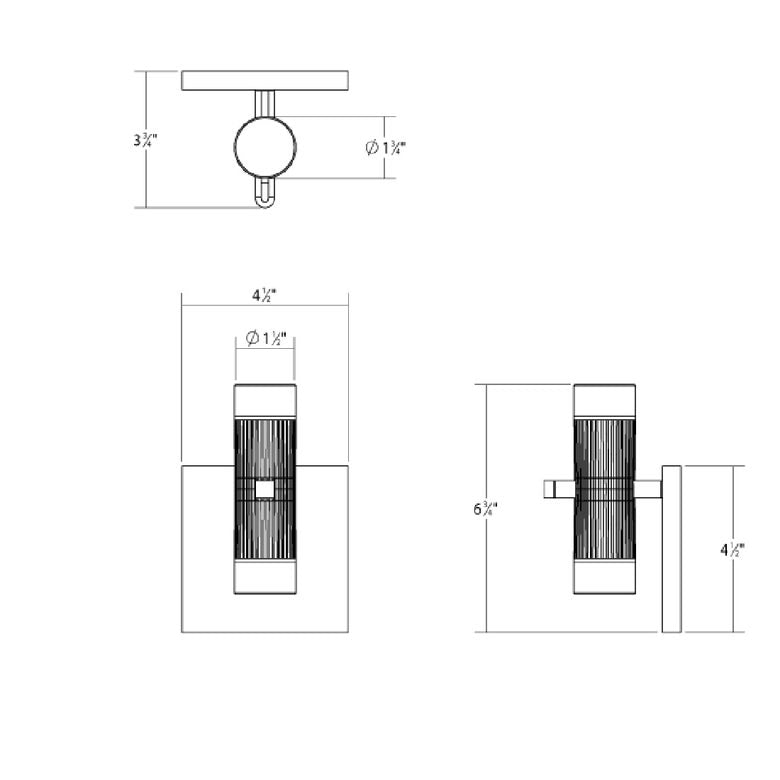 SONNEMAN Suspenders 1-Light Standard Duplex Cylinders With Glass Drum Diffusers Satin Black Clear Etched Glass Shade Wall Sconce