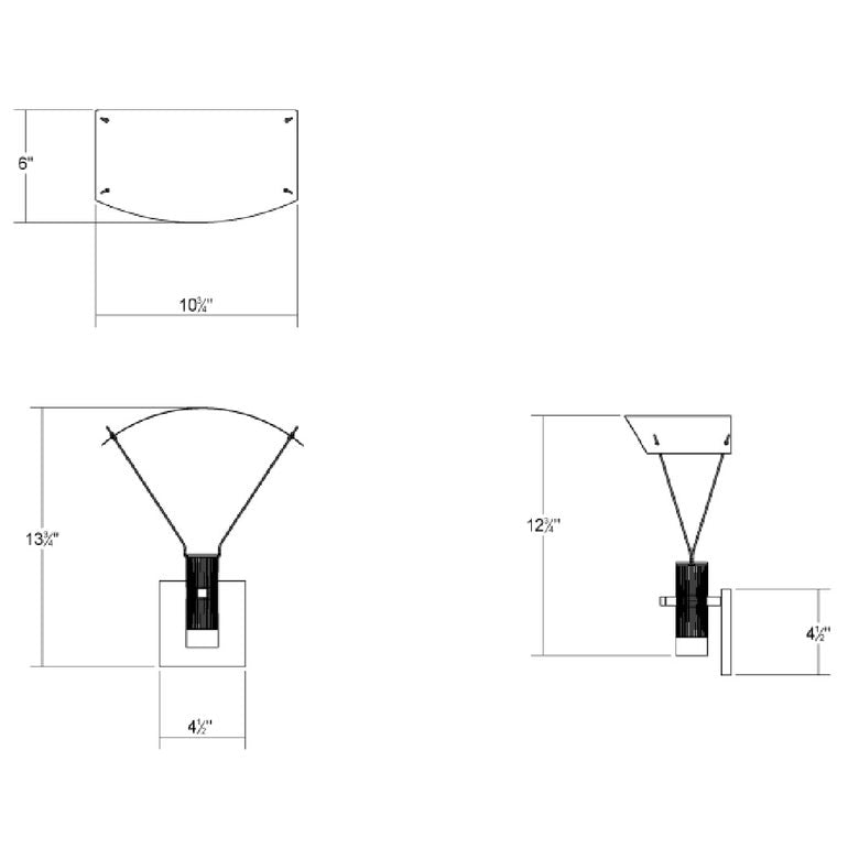 SONNEMAN Suspenders 1-Light Standard Duplex Cylinders With Snoot Flood Lens and Parachute Reflector Satin Black Wall Sconce