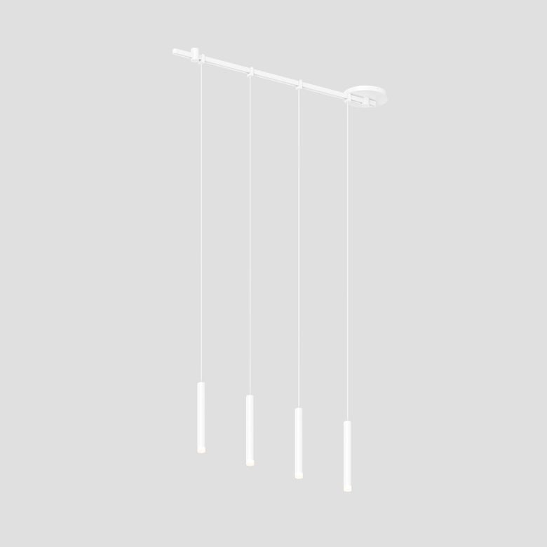 SONNEMAN Suspenders 24" Precise Single Cord Thin Cylinder Satin White Linear Surface Flush Mount Lighting