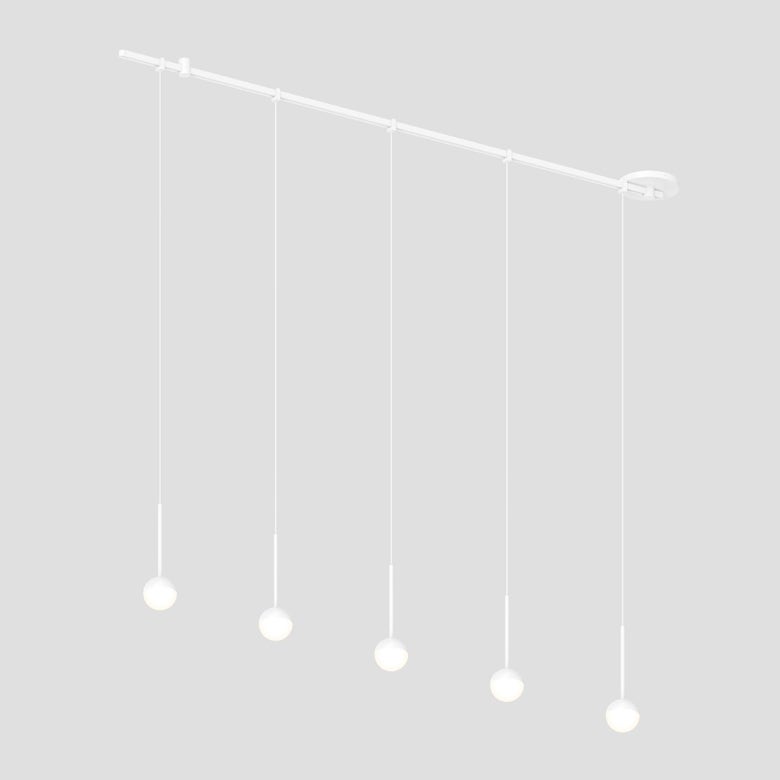 SONNEMAN Suspenders 48" Single Cord White Ball Satin White Linear Surface Flush Mount Lighting