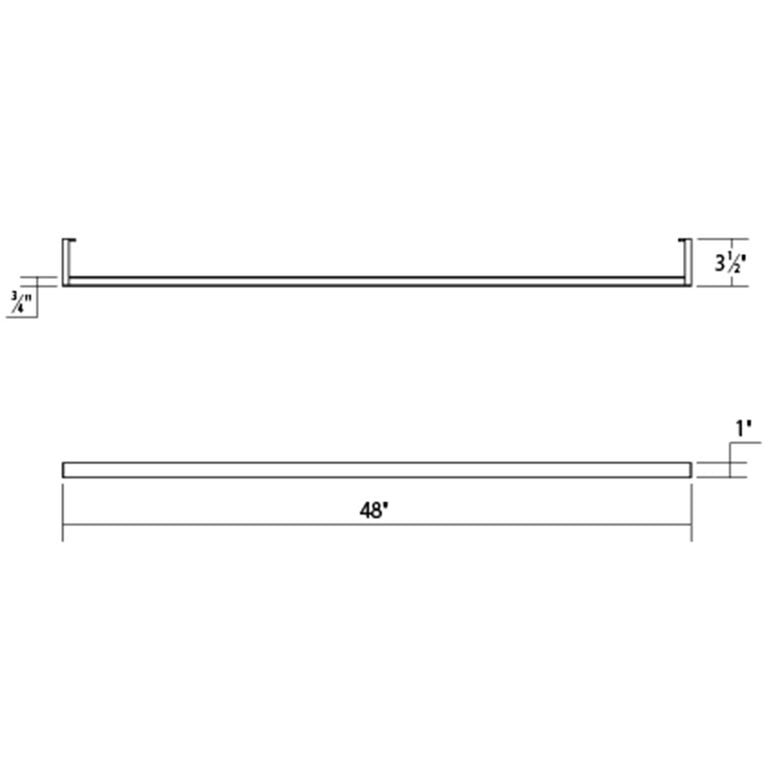 SONNEMAN Thin-Line 4' Two-Sided 2-Light LED 3500K Bright Satin Aluminum Optical Acrylic Shade Wall Bar Lighting