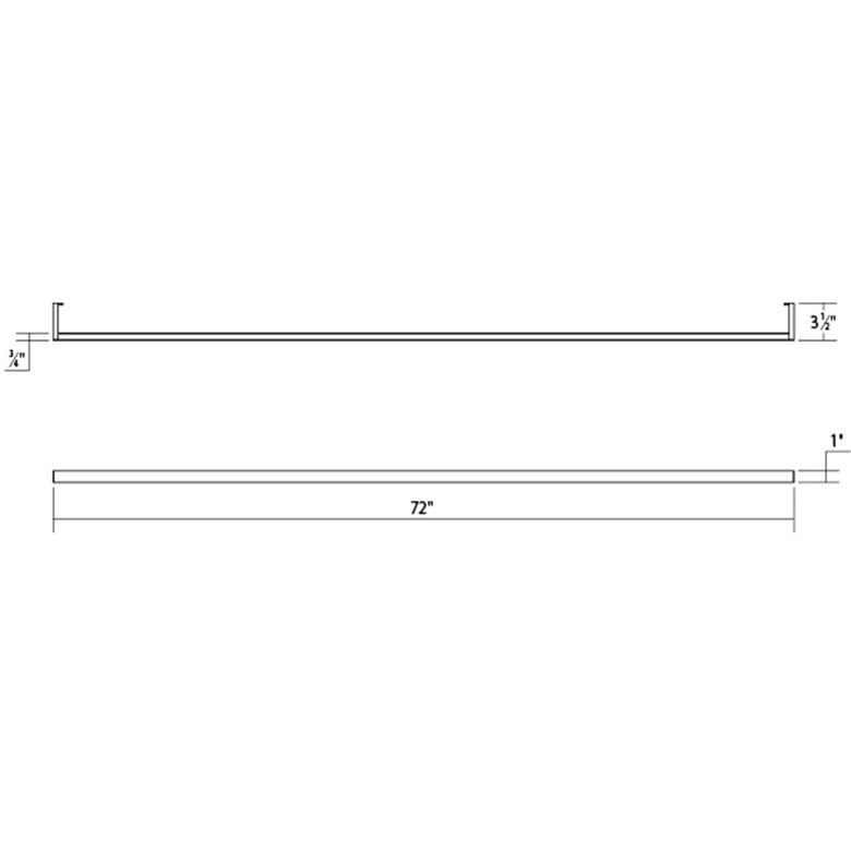 SONNEMAN Thin-Line 6' Two-Sided 2-Light LED Satin Black Aluminum With Optical Acrylic Shade Wall Bar Lighting