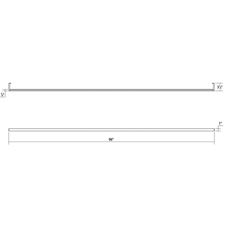 SONNEMAN Thin-Line 8' Two-Sided 2-Light LED Satin White Aluminum With Optical Acrylic Shade Wall Bar Lighting