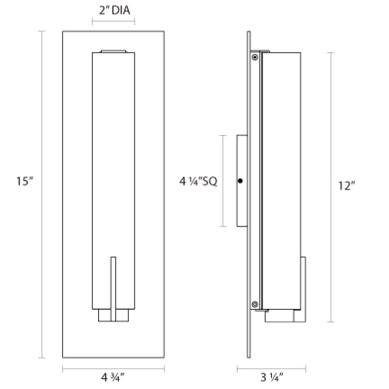 SONNEMAN Tubo Slim 12" Integral LED Polished Chrome Tubular Etched Glass Shade Spine Trim Wall Sconce