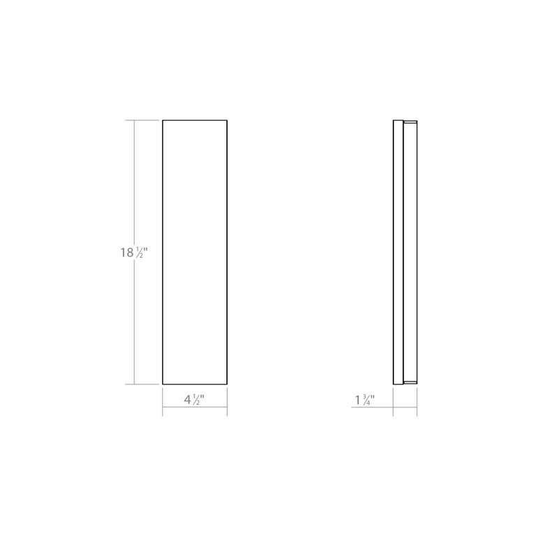 SONNEMAN Vanity 18" Extra Wide LED Polished Chrome Optical Acrylic Shade Bath Bar Lighting