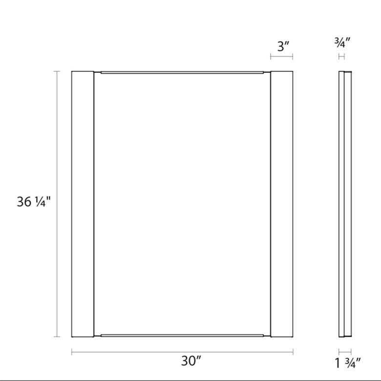 SONNEMAN Wide Vertical 2-Light LED Polished Chrome Optical Acrylic Shade Vanity LED Mirror Kit