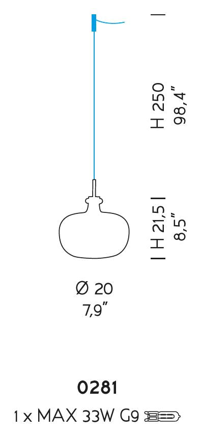 Sylcom Aphros 0281-NS-TOP Topaz Wall Lamp in Brushed Nickel Metal Finish