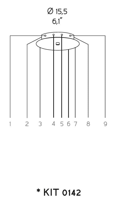 Sylcom Sweet KIT 0142-K Multiple Arrangement Ceiling Rose