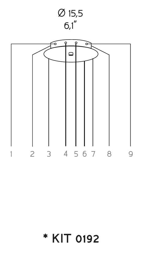 Sylcom Sweet KIT 0192-K Multiple Arrangement Ceiling Rose