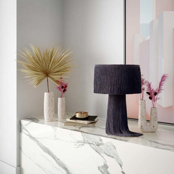 TOV Furniture Atolla Tassel Table Lamp in Black Finish