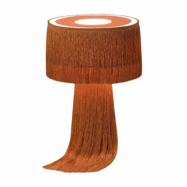 TOV Furniture Atolla Tassel Table Lamp in Brick Red Finish
