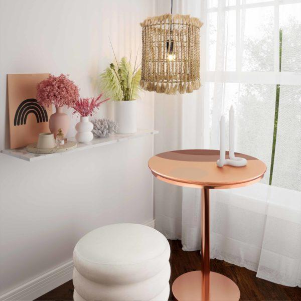 TOV Furniture Kahuzi Abaca Pendant Light Natural Finish