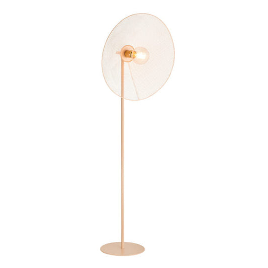 TOV Furniture Kochi Floor Lamp With Perforated Shade in Matte Blush Finish